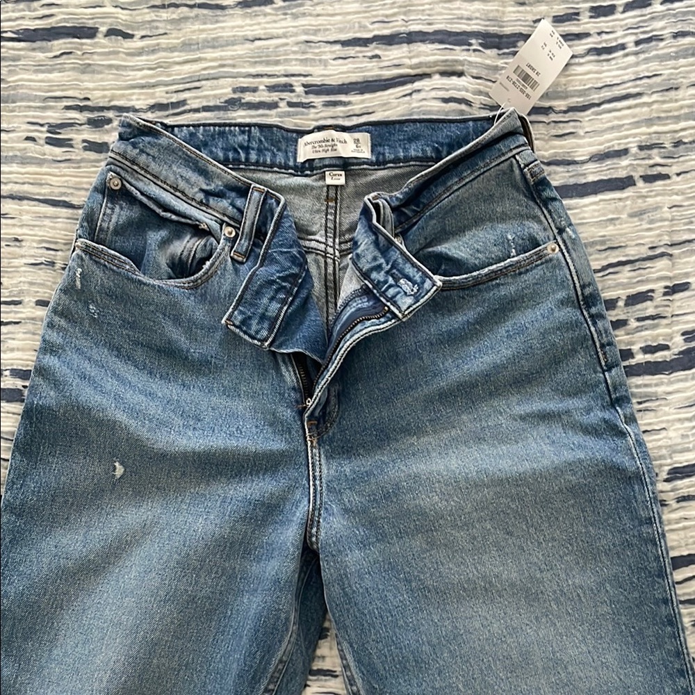 Abercrombie & Fitch 90’s straight ultra high-rise Blue Denim Jeans